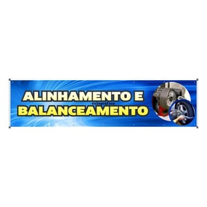 Faixa Alinhamento e Balanceamento mod110 Lona 440gr  4x0 Fosco bastão e ilhos 