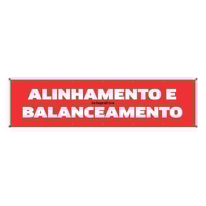 Faixa Alinhamento e Balanceamento mod111 Lona 440gr  4x0 Fosco bastão e ilhos 