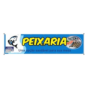 Faixa Peixaria mod137 Lona 440gr  4x0 Fosco bastão e ilhos 