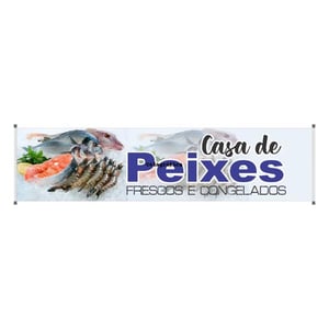 Faixa Casa de Peixes mod136 Lona 440gr  4x0 Fosco bastão e ilhos 