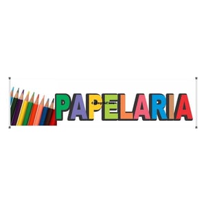 Faixa Papelaria mod125 Lona 440gr  4x0 Fosco bastão e ilhos 