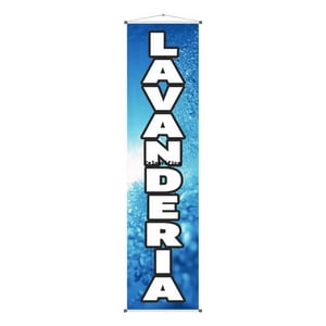 Faixa Lavanderia mod131 Lona 440gr  4x0 Fosco bastão e ilhos 