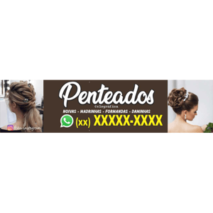 Faixa Penteados mod71 Lona 440gr  4x0 Fosco bastão e ilhos 