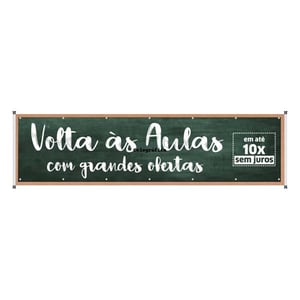 Faixa Volta às Aulas mod95 Lona 440gr  4x0 Fosco bastão e ilhos 