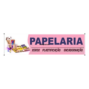 Faixa Papelaria mod127 Lona 440gr  4x0 Fosco bastão e ilhos 