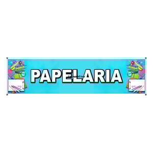 Faixa Papelaria mod128 Lona 440gr  4x0 Fosco bastão e ilhos 