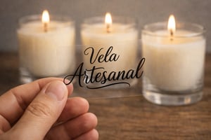 Adesivo / Etiqueta para Vela Artesanal Transparente