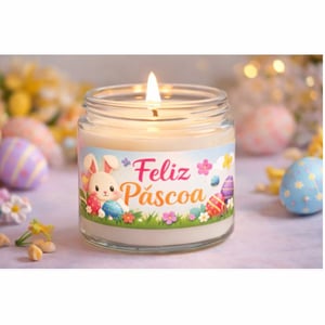 Adesivo de Pascoa para Vela - 5x2,5cm