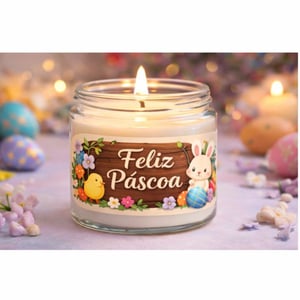 Adesivo de Pascoa para Vela - 5x2,5cm