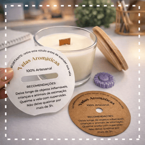 Tag para Velas Couché 250g ou Kraft 180g 6x6cm   Corte Especial 