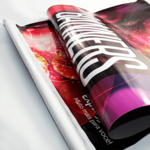 Banner Lona 380g  4x0 Brilho Madeira e cordinha 