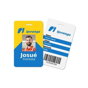 Crachá na impressão UV 4X4 PVC 5,4X8,6cm 4X0 OU 4X4   ESPECIFICAR NO PEDIDO 4X0 OU 4X4