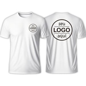 Camiseta Personalizada Branca Tecido Poliéster Estampa Colorida A4  Sublimação  