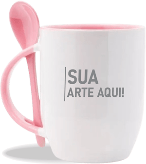 Caneca com colher Personalizada