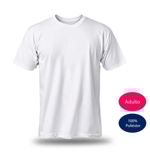 Camiseta Branca Personalizada 100% Poliéster
