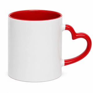 Caneca com Alça coração Personalizada