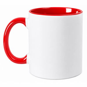 Caneca de Porcelana Interior e Alça Colorida