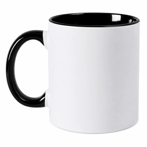 Caneca de Porcelana Interior e Alça Colorida
