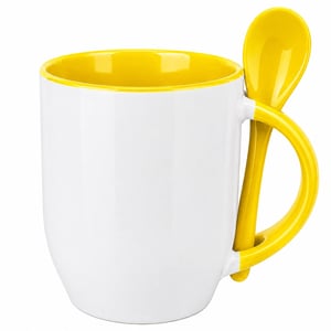 Caneca com colher Base Curvada Personalizada