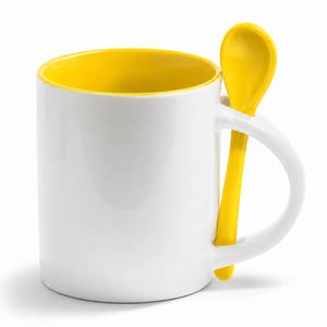 Caneca com colher Base Reta Personalizada