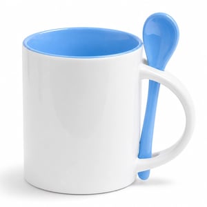 Caneca com colher Base Reta Personalizada