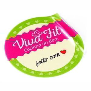 Adesivo com Recorte Especial Vinil Branco  4x0  Com Recorte Especial 