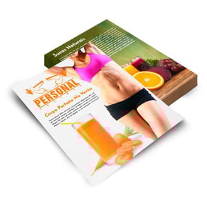 Folhetos 20x28cm Couchê 90g 20x28cm 4x0 ou 4x4 Sem verniz Corte Reto 