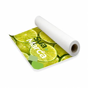 Adesivo Branco Laminado Externo Vinil 4x0  Impressão Solvente 4x0 Laminação Brilho ou Fosca Corte Reto 