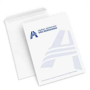 Envelope Saco 24x34cm Personalizado Offset 90g 24x34cm 4x0 Impressão Colorida Corte Reto 
