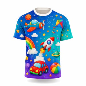 Camiseta Infantil Uv50+ Masculina Estampa Total Malha Active Proteção solar Uv50+ Personalizada Infantil 4X0 Cor Ultra Hd 92,5% Poliéster | 7,5% Elastano Impressão Total 