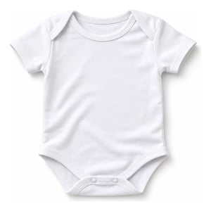 Body Infantil Personalizado Branco – 100% Poliéster Tecido Poliéster Estampa Colorida A4  Sublimação  