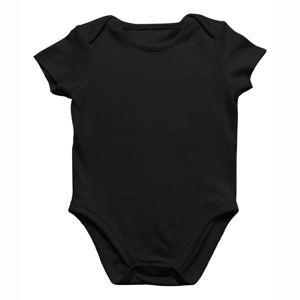 Body Infantil Personalizado Preto – 100% Poliéster Tecido Poliéster Estampa Colorida A4  Sublimação  
