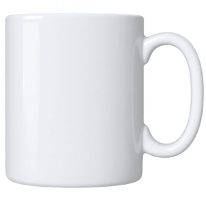 Caneca Branca Personalizada Qualidade AAA Porcelana 9,5x21cm Impressão Colorida Sublimação  