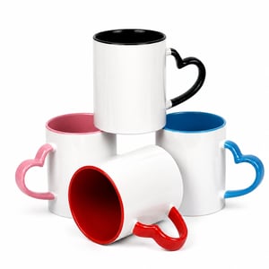 Caneca com Alça coração Personalizada