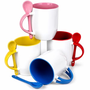 Caneca com colher Base Curvada Personalizada