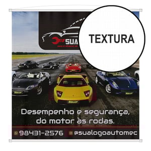 Banner Lona 440g Tamanhos Variados 4x0 Brilho, Fosca Madeira e cordinha 