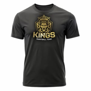 Camiseta KINGS - SC Algodão Fio 30 180gr.  Cor Preta  Estampa aplicada em DTF 