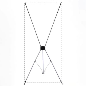 Porta Banner X2 – Apenas a Estrutura Fibra de vidro + plástico reforçado 0,80 x 1,80 m    