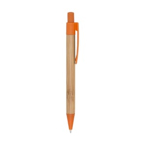 Caneta de Bambu Clip Plástico
