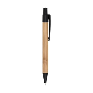 Caneta de Bambu Clip Plástico