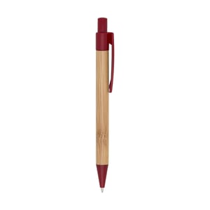 Caneta de Bambu Clip Plástico