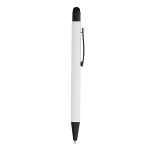 Caneta Metal Touch      Metálica com detalhe em bambu, equipada com carga esferográfica azul de 1.0 mm, acionamento por clique e ponta touch, compatível com dispositivos touchscreen. Dimensões: Altura :  14 cm X Largura :  1,4 cm.