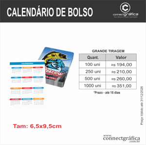 Calendário de Bolso