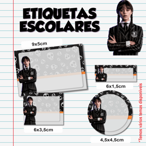 Etiquetas Escolares - Cartela 25 uni