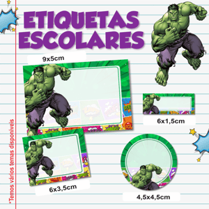 Etiquetas Escolares - Cartela 25 uni