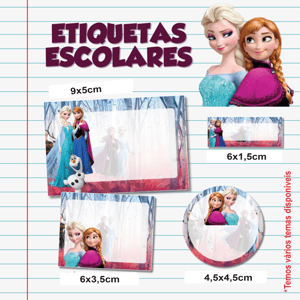 Etiquetas Escolares - Cartela 25 uni