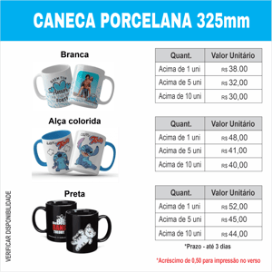 Caneca Porcelana (branca)