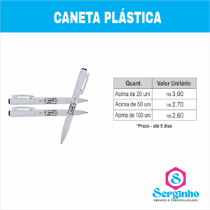 Canetas Plástica