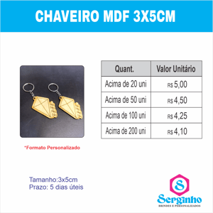 Chaveiro MDF