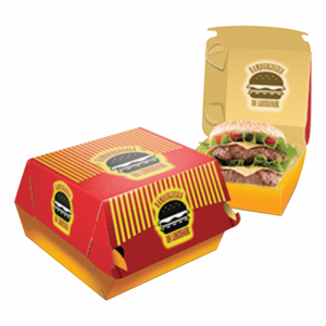 Embalagem de Hamburger Kraft 240g 11x11,5x5cm 4x0   